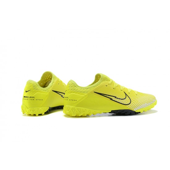 Nike Vapor 13 Pro TF Yellow Black Low-top For Men Soccer Cleats