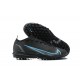 Nike Vapor 14 Academy TF Black Blue Low-top For Men Soccer Cleats 