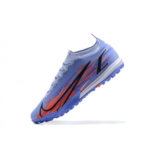 Nike Vapor 14 Academy TF Black LightPurple Orange White Low-top For Men Soccer Cleats 