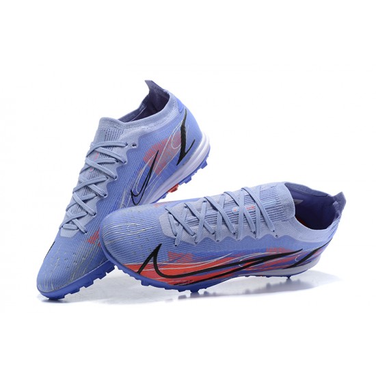 Nike Vapor 14 Academy TF Black LightPurple Orange White Low-top For Men Soccer Cleats 