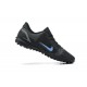 Nike Vapor 14 Academy TF Black White Blue Gray Low-top For Men Soccer Cleats 