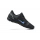 Nike Vapor 14 Academy TF Black White Blue Gray Low-top For Men Soccer Cleats