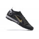 Nike Vapor 14 Academy TF Gray Black Gold White Low-top For Men Soccer Cleats 