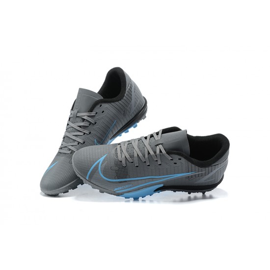 Nike Vapor 14 Academy TF Gray Blue Low-top For Men Soccer Cleats 