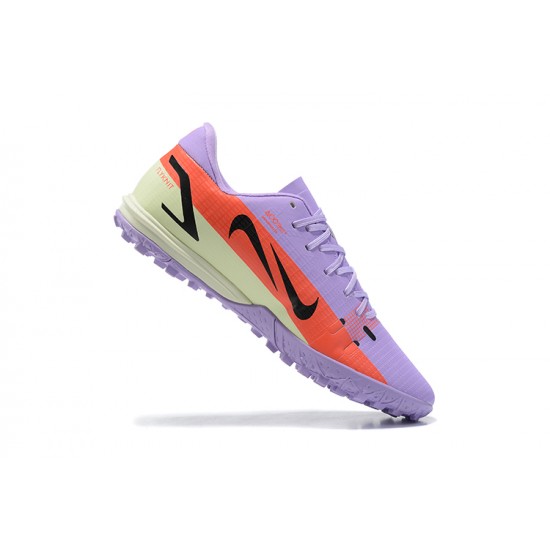 Nike Vapor 14 Academy TF Purple Orange Black Beige Low-top For Men Soccer Cleats