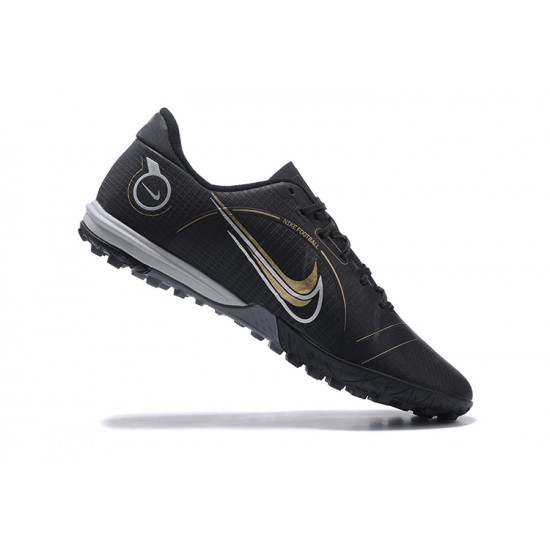 Nike Vapor 14 Academy TF White Gold Black Low-top For Men Soccer Cleats