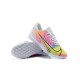 Nike Vapor 14 Academy TF White Pink Yellow Black Low-top For Men Soccer Cleats