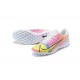 Nike Vapor 14 Academy TF White Pink Yellow Black Low-top For Men Soccer Cleats 