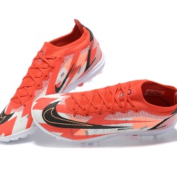 Nike Vapor 14 Academy TF White Red Black Low-top For Men Soccer Cleats 