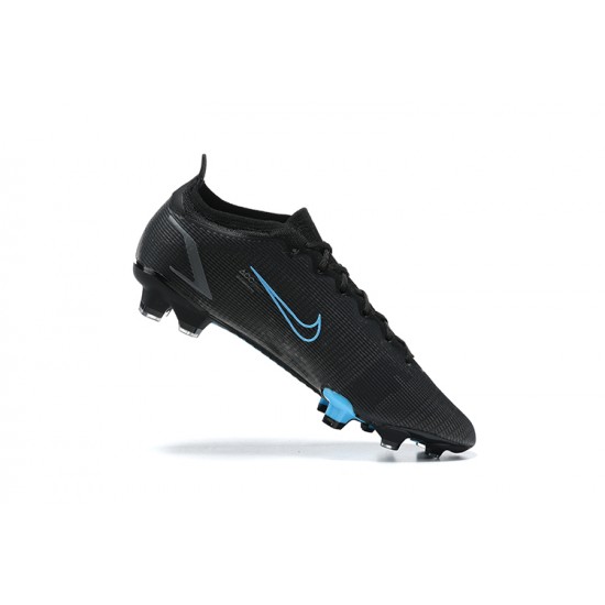Nike Vapor 14 Elite FG Black Blue Low-top For Men Soccer Cleats