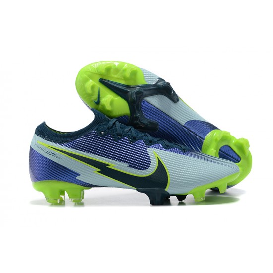 Nike Vapor 14 Elite FG Green Blue Black Yellow Low-top For Men Soccer Cleats