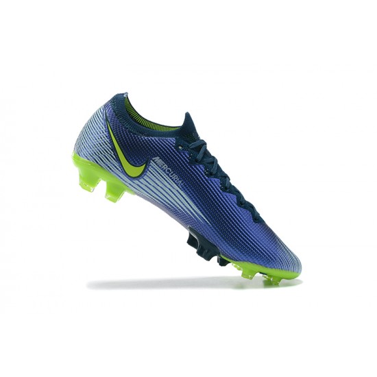 Nike Vapor 14 Elite FG Green Blue Black Yellow Low-top For Men Soccer Cleats