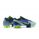 Nike Vapor 14 Elite FG Green Blue Black Yellow Low-top For Men Soccer Cleats