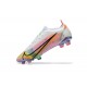 Nike Vapor 14 Elite FG White Yellow Pink Green Low-top For Men Soccer Cleats