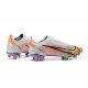 Nike Vapor 14 Elite FG White Yellow Pink Green Low-top For Men Soccer Cleats