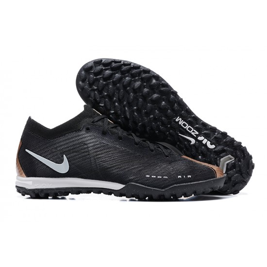 Nike Vapor 15 Academy TF Black Gold White For Men Low-top Soccer Cleats