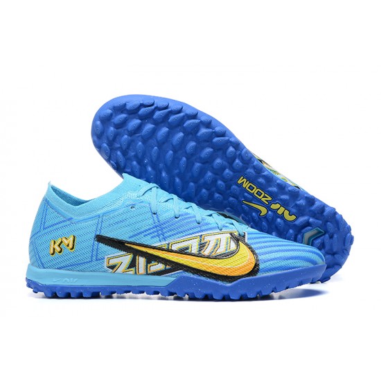 Nike Vapor 15 Academy TF Blue Black Yellow For Men Low-top Soccer Cleats