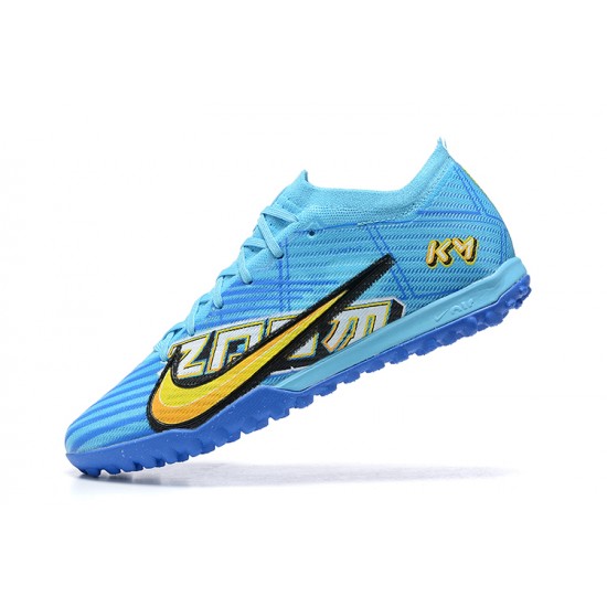 Nike Vapor 15 Academy TF Blue Black Yellow For Men Low-top Soccer Cleats 