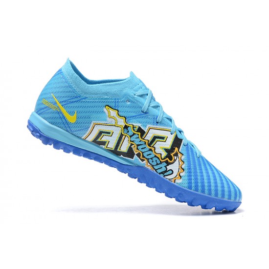 Nike Vapor 15 Academy TF Blue Black Yellow For Men Low-top Soccer Cleats