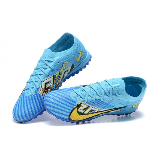 Nike Vapor 15 Academy TF Blue Black Yellow For Men Low-top Soccer Cleats 