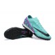 Nike Vapor 15 Academy TF LightGreen Purple Black For Men Low-top Soccer Cleats 