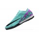 Nike Vapor 15 Academy TF LightGreen Purple Black For Men Low-top Soccer Cleats