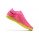 Nike Vapor 15 Academy TF Pink Yellow For Men Low-top Soccer Cleats 