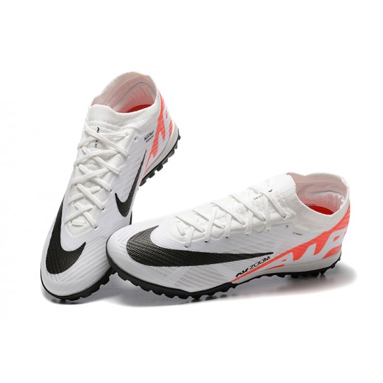 Nike Vapor 15 Academy TF White Black Orange For Men Low-top Soccer Cleats 