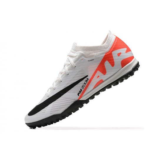 Nike Vapor 15 Academy TF White Black Orange For Men Low-top Soccer Cleats