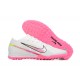 Nike Vapor 15 Academy TF White Pink Yellow For Men Low-top Soccer Cleats
