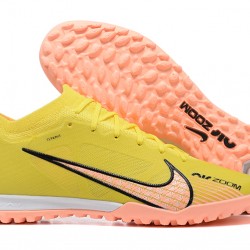 Nike Vapor 15 Academy TF Yellow Pink Black For Men Low-top Soccer Cleats 