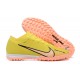 Nike Vapor 15 Academy TF Yellow Pink Black For Men Low-top Soccer Cleats