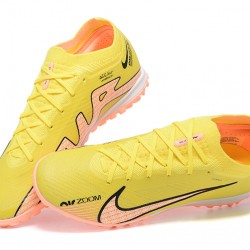Nike Vapor 15 Academy TF Yellow Pink Black For Men Low-top Soccer Cleats 
