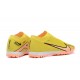 Nike Vapor 15 Academy TF Yellow Pink Black For Men Low-top Soccer Cleats