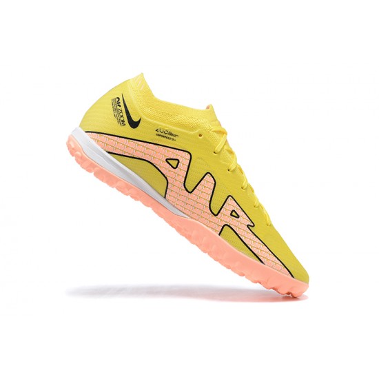 Nike Vapor 15 Academy TF Yellow Pink Black For Men Low-top Soccer Cleats