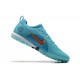 Nike Zoom Vapor 14 5 Pro TF LightBlue Orange White Low-top For Men Soccer Cleats 