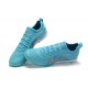 Nike Zoom Vapor 14 5 Pro TF LightBlue Orange White Low-top For Men Soccer Cleats