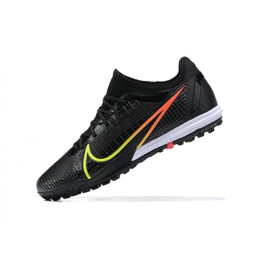 Nike Zoom Vapor 14 Pro TF Black Yellow Red White Low-top For Men Soccer Cleats