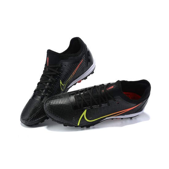 Nike Zoom Vapor 14 Pro TF Black Yellow Red White Low-top For Men Soccer Cleats