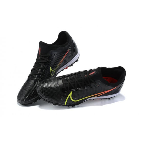 Nike Zoom Vapor 14 Pro TF Black Yellow Red White Low-top For Men Soccer Cleats 