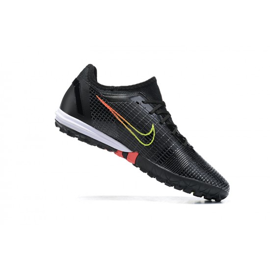 Nike Zoom Vapor 14 Pro TF Black Yellow Red White Low-top For Men Soccer Cleats 