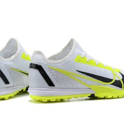 Nike Zoom Vapor 14 Pro TF White LightYellow Black Low-top For Men Soccer Cleats 
