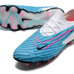 Nike Phantom GX Academy FG White Blue Pink Low-top Footballboots For Men 