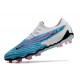 Nike Phantom GX Academy FG White Blue Pink Low-top Footballboots For Men