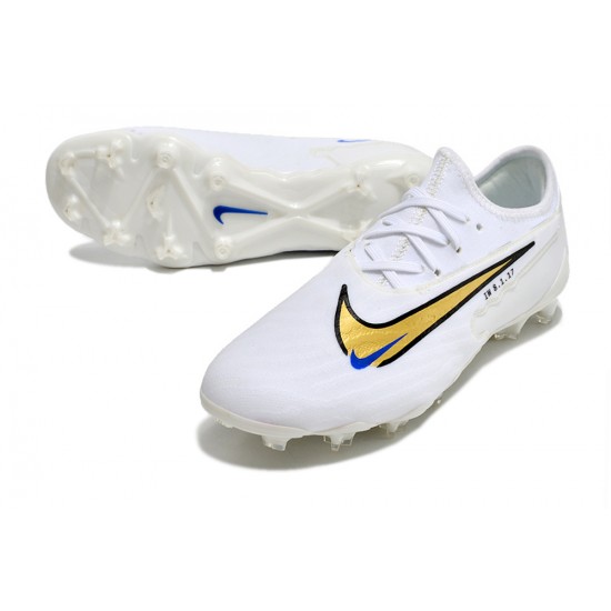 Nike Phantom GX Academy FG White Gold Low-top Footballboots For Men