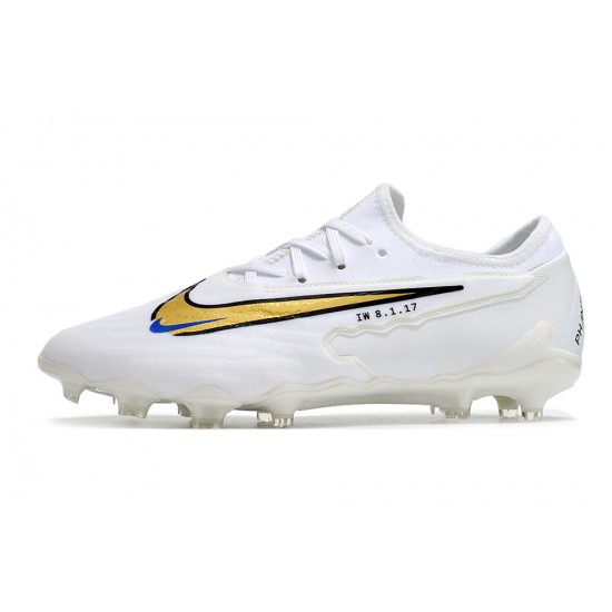 Nike Phantom GX Academy FG White Gold Low-top Footballboots For Men