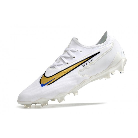 Nike Phantom GX Academy FG White Gold Low-top Footballboots For Men