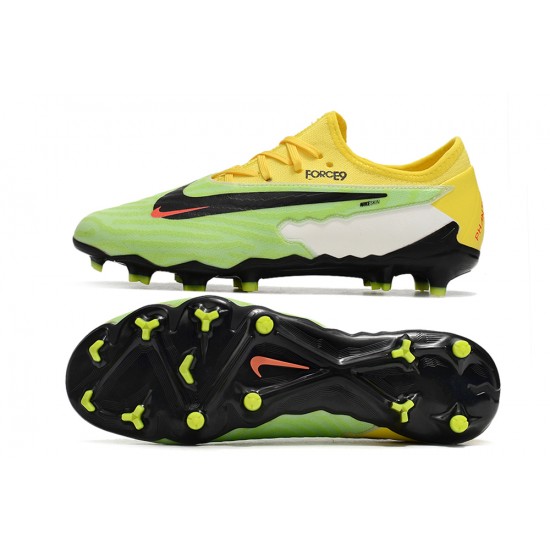 Nike Phantom GX Academy FG Yellow Green Black Low-top Footballboots For Men