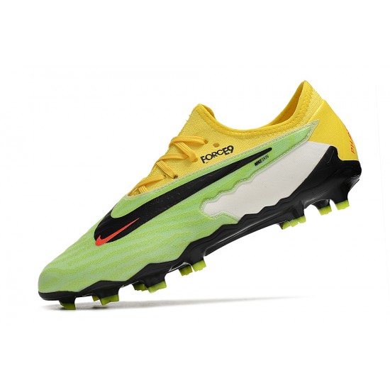 Nike Phantom GX Academy FG Yellow Green Black Low-top Footballboots For Men