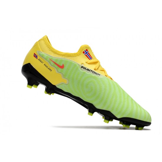 Nike Phantom GX Academy FG Yellow Green Black Low-top Footballboots For Men